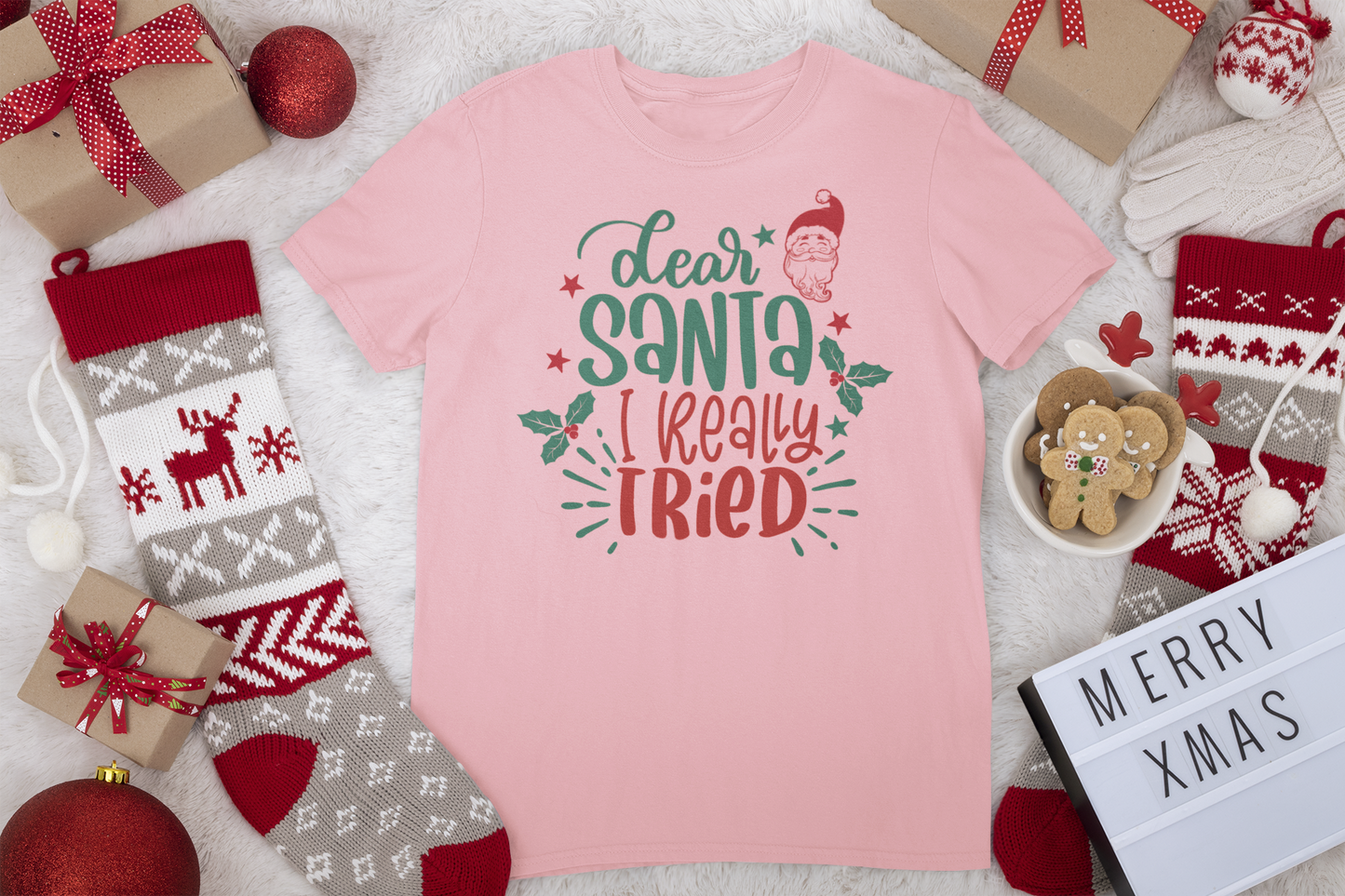 Dear Santa, I Really Tried Tee - Christmas Collection