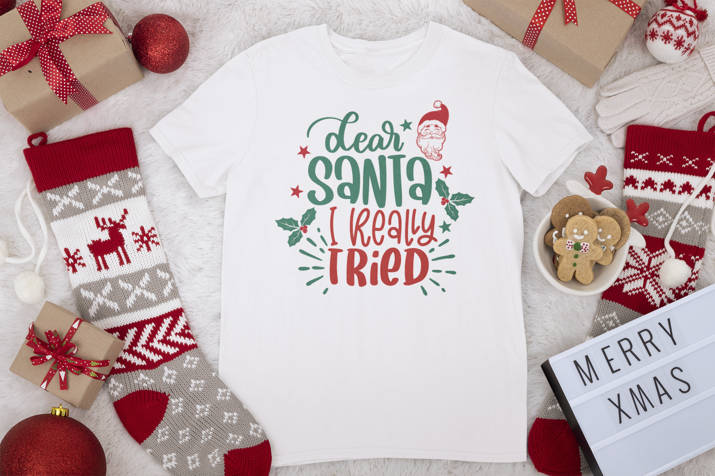 Dear Santa, I Really Tried Tee - Christmas Collection