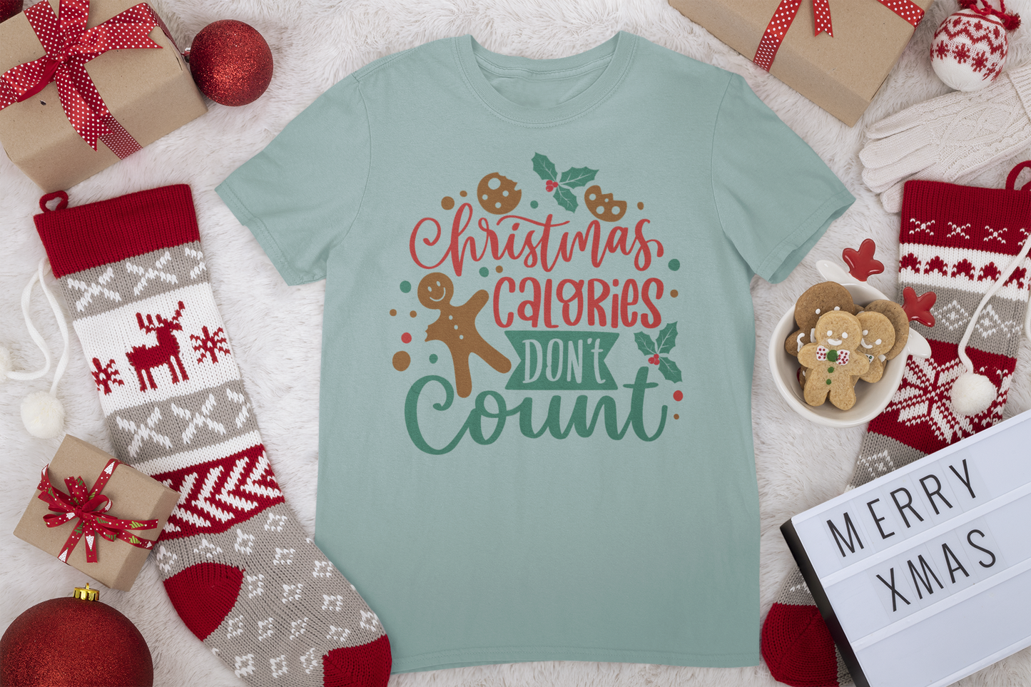 Christmas Calories Don't Count 1 Tee - Christmas Collection