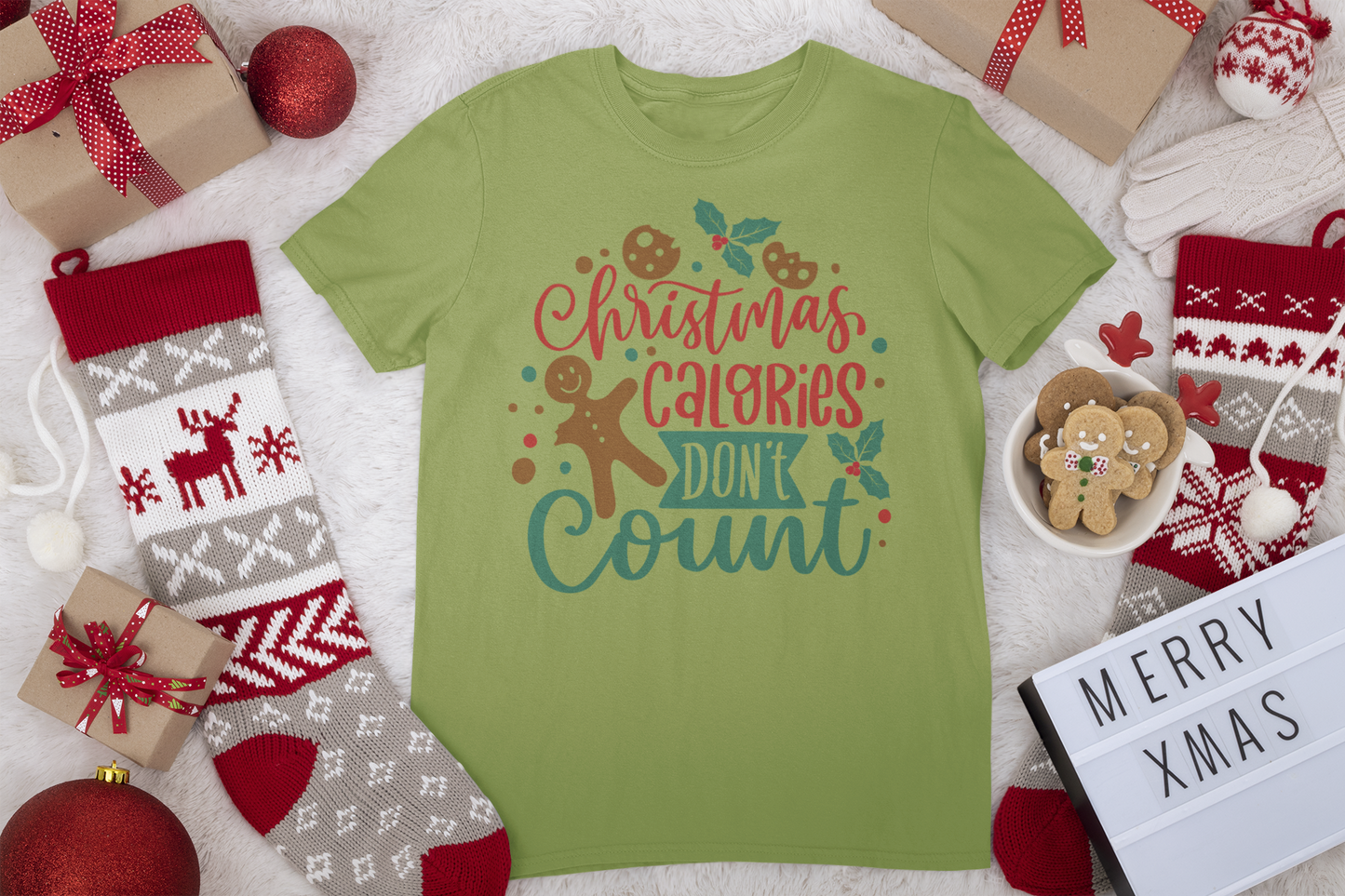 Christmas Calories Don't Count 1 Tee - Christmas Collection