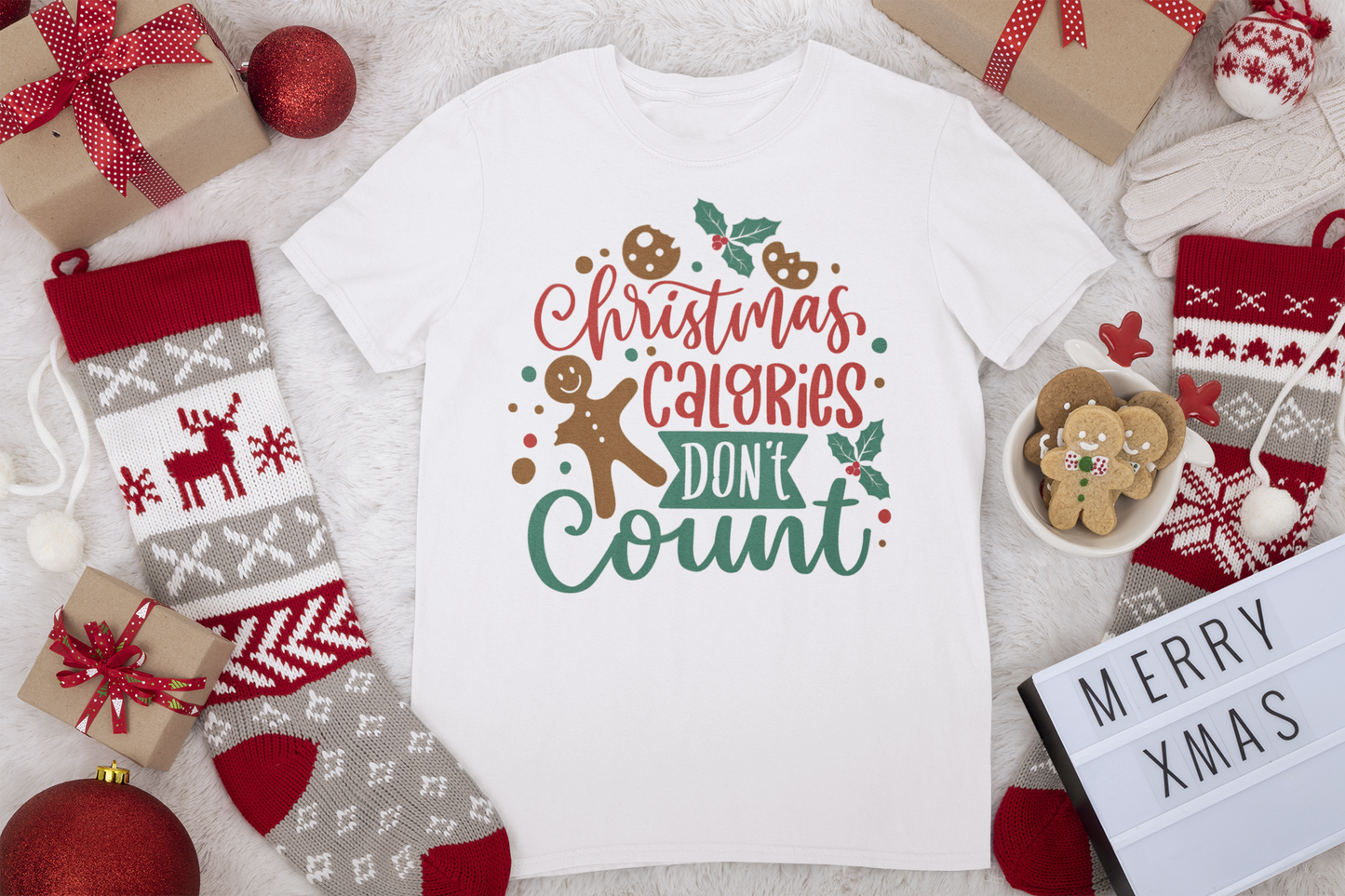 Christmas Calories Don't Count 1 Tee - Christmas Collection