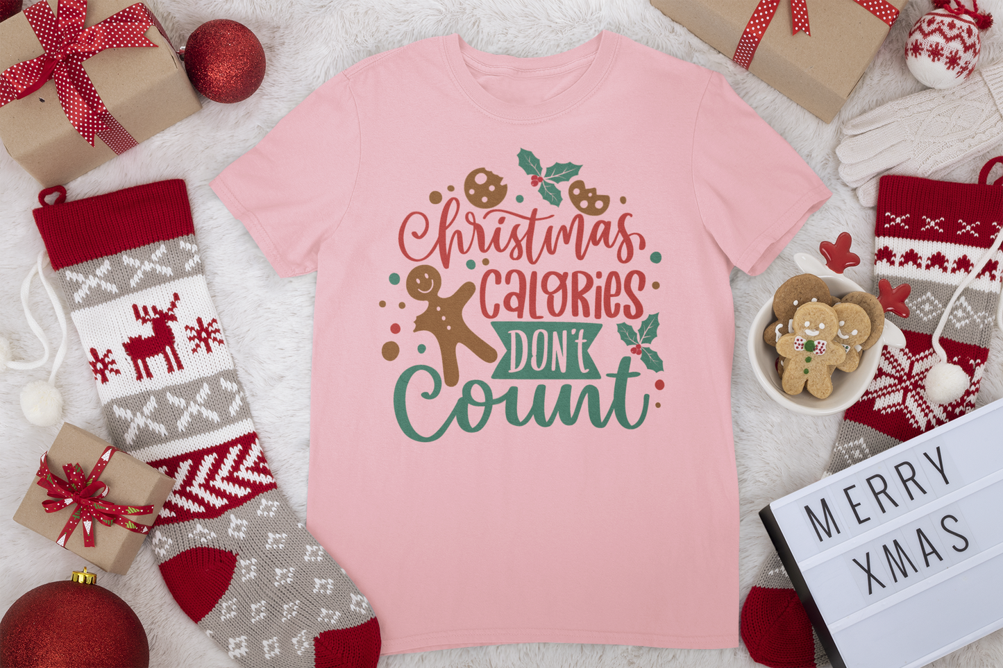 Christmas Calories Don't Count 1 Tee - Christmas Collection