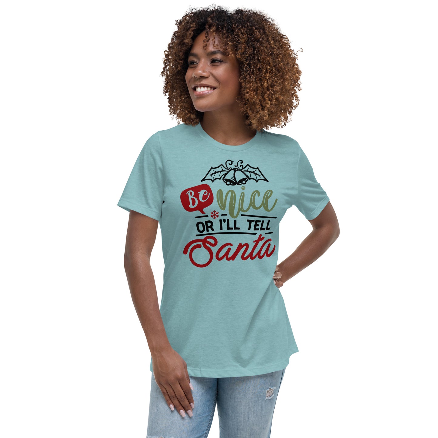 Be Nice Or I'll Tell Santa Tee - Christmas Collection