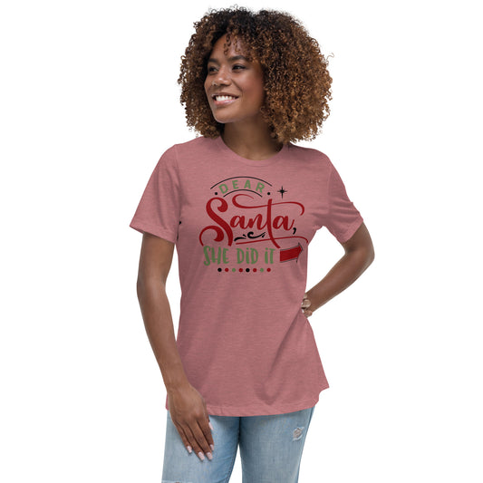 Dear Santa, She Did It Tee - Christmas Collection